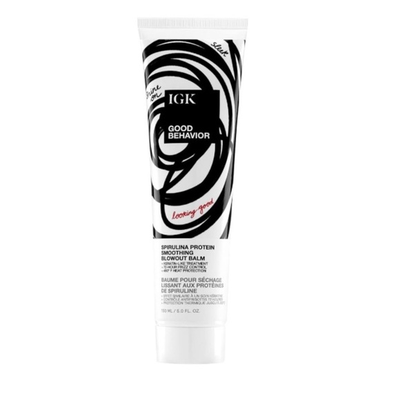 IGK Good Behavior Spirulina Blowout Balm Protein Smoothing Keratin Treatment - Picture 1 of 5